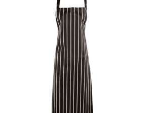 Striped bib apron fashionable and functional for kitchen and service