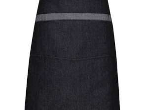 Domain Style Two-tone denim apron with contrast waistband robust and stylish