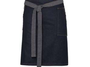 Division Waxed Look Denim Abdominal Apron for Professionals