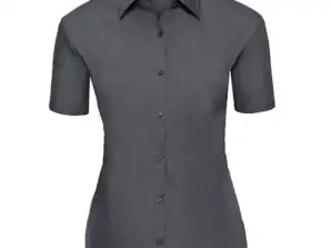 Women's Polycotton Poplin Shirt Short Sleeve Classic Design