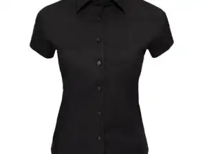 Chemise stretch à manches courtes pour femme ajustée et flexible