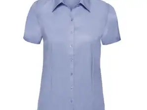 Women's Short Sleeve Herringbone Shirt Tailored & Stylish