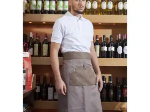 Long Apron with Vintage Stain-Resistant Hemp Effect Weave