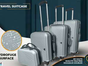 Set of 4 ABS suitcases with 4 double wheels and TSA lock