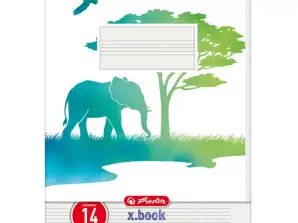 Writing block A5 with images of animals lined blue 21,5 cm back to school