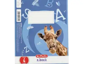 Writing block A5 with images of animals lined blue 21,5 cm back to school