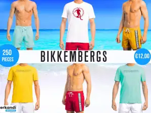 Пляжная одежда Bikkembergs. Мужская пляжная футболка и боксерские шорты