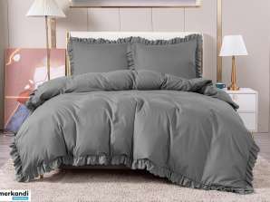 BEDDING 160x200 MICROFIBER WITH RIFFLE FFB163GRAY