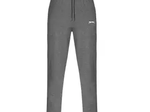 Slazenger XS to 4XL Joggers - Pantaloni leggeri in poliestere e cotone con logo ricamato