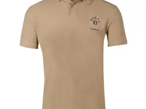 Stock of men's polo shirts by Guess Beige Sizes from S to XXL