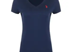 Stock di t-shirt da donna di U.S. POLO ASSN. Blu navy in Spitz