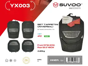 Suvoo YX003 Ensemble de tapis universels - durable et facile à installer