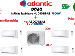 Klimaanlegg ATLANTIC DOJO x4 komplett pakke R32