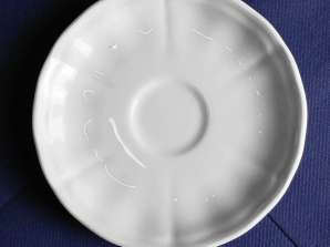 Saucer plate made of porcelain 13 cm white