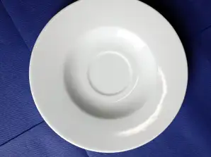 Saucer plate made of porcelain 15 cm white