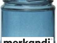 Glass candle holder jar d:6 2 cm h:7 5 cm blue