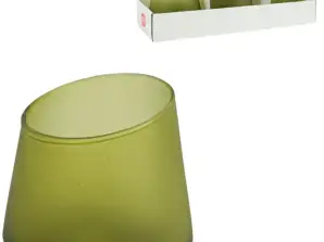 Yul držiak na čajovú sviečku Roma vo farbe modrá / hnedá / tmavomodrá / žlto-zelená / koralová 9 cm