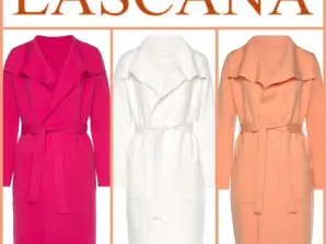 020131 women's cardigan coat by Lascana. Color: white, apricot, fuchsia
