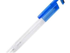 Pen with Screen Cleaner 5ml and Smartphone Holder blue