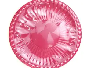 Fuchsia paper plate 18 cm 10 pcs.