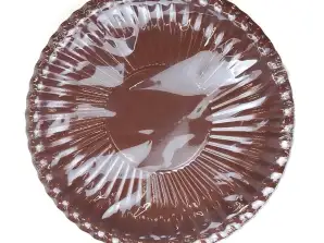 Chocolate paper plate 18 cm 10 pcs.