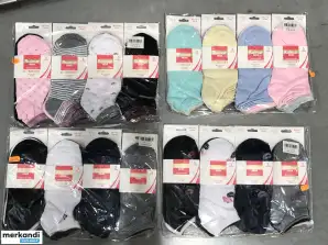 WOMEN'S COTTON SOCKS SIZE 35-38 PACKS OF 12 PAIRS IN VARIOUS PATTERNS