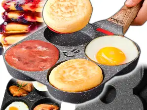 INDUCTIEKOEKENPAN voor het frituren van EIEREN Pannenkoeken Pannenkoeken Omeletten PLEATS FP-6P-ZWART