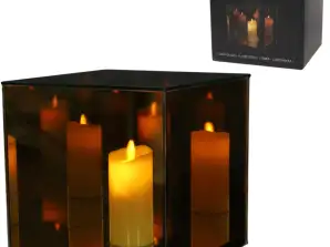 Countryfield mirrorless mirror Elite L / M and size S LED candle on battery gold 15 cm