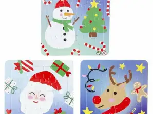 Puzzle Noël 13,5 cm 16 pièces 3 assortis