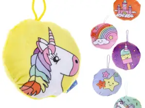 Pendant plush unicorn 10 cm 6 assorted 6 different colors