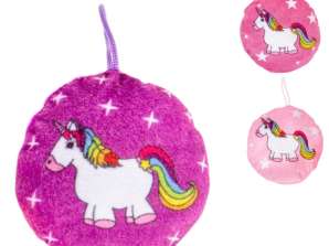 Pendentif peluche licorne 9,5 cm 3 assortis 3 couleurs différentes