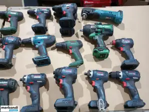 Restposten: Mix of Bosch Metabo Hikoki Flex power tools / Wrenches, screwdrivers, angle grinders... 51 pcs.