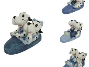 Dogs in bumper car 9 cm 4 assorted