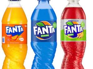 Arômes Fanta dans l’assortiment Bouteilles de boissons gazeuses en pet / Origine ukrainienne