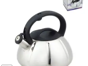 Bohmann and Rainstahl stainless steel whistling kettle various models 3 / 3.2 and 3.5 liters in full collor sales box