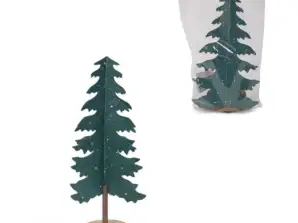 SENZA Christmas tree paper green, brown and blue 32 cm