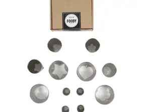 Fooby Ausstechformen Aluminium 7 cm 12er Set für Kekse/Basteln