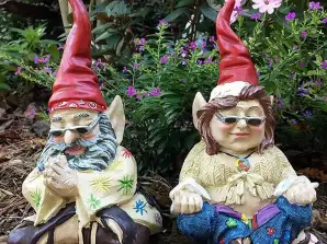 Présentation du couple de nains de jardin Gnomestock : Embrassez la paix et la beauté de la nature dans votre jardin !