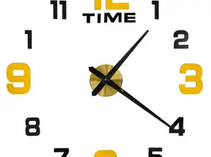 Wall clock 12 digits 100 120 cm black hands black