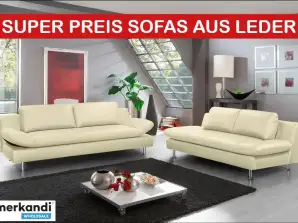 Kožni namještaj Tapacirani namještaj Kutni kauč Sofa Setovi Razni modeli