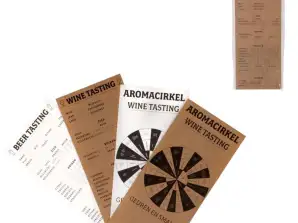 SENZA Wein- und Bierverkostungskarten Set mit 30 Stück und SENZA Bierdeckel 9,5 x 9,5 cm Set mit 20 Untersetzern