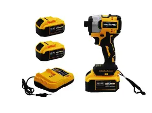 Impact wrench/ screwdriver with impact function 300Nm with 2 batteries BRAND7 HLQZ-09