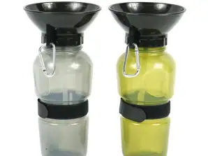 Drinking bottle for dogs or pets 500 ml 2 assorted with carabiner