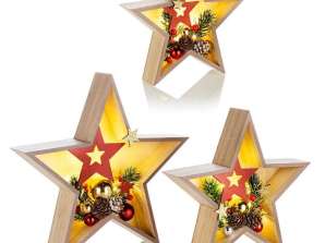 LED stars Xmas set of 3