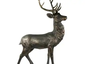 Decorative reindeer bronze made of polyresin 127 cm