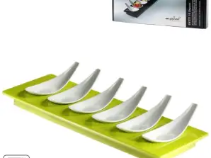 Mebel Entity 16 Degusto serving tray with 6 appetizer spoons 32 cm various colours in sales package full collor