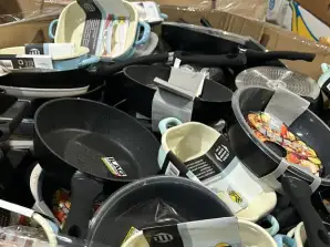 Various pots, pans, Tefal etc Top goods approx. 200-250 pieces per pallet