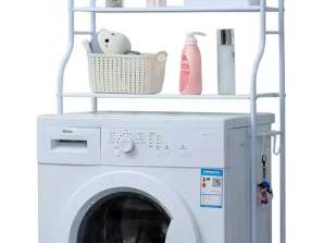 Herzberg HG 03282: 3 Tier Washing Machine And Bathroom Storage Shelf White