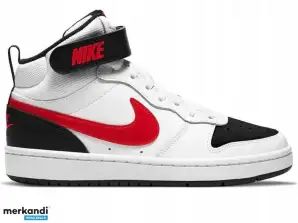 Nike Court Borough Mid 2 Blanc Rouge Université (GS) CD7782-110