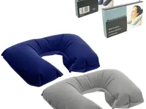 Almohada cervical hinchable terciopelo 35 cm 2 almohada de viaje surtido, almohada de playa